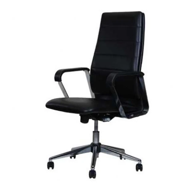 صندلی مدیریتی نیلپر مدل OCM 860M با دوخت خطوط موازی و پایه پنج پر فلزی